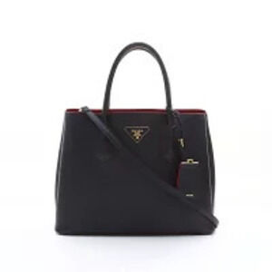 Prada Double Bag black leather Saffiano